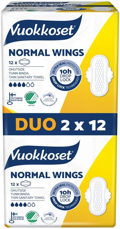 Normal Wings Duo ohutside 2x12 kpl Eniten Myyty