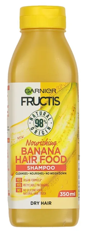 Erikoistarjous Garnier Fructis Hair Food Banana shampoo kuiville hiuksille 350ml