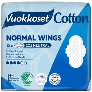 Cotton Normal Wings ohutside 12 kpl Sertifioitu