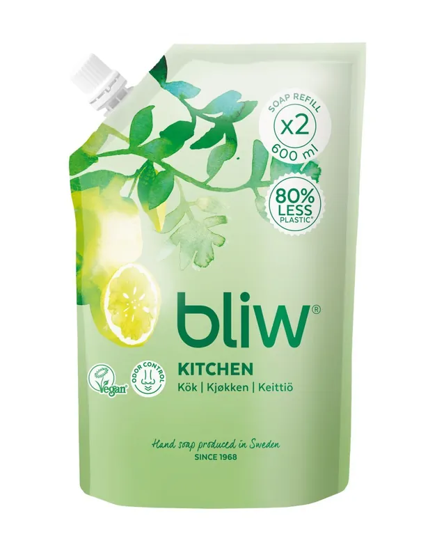 Suoraan Valmistajalta Bliw Keittiö Villitimjami & Lime täyttöpussi nestesaippua 600ml