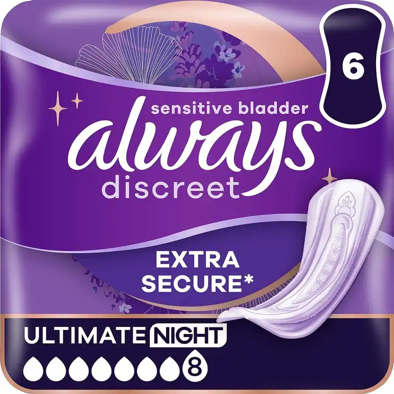 Löytö Always Discreet Ultimate Night 6kpl inkontinenssiside